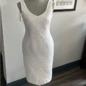 Elegant White Textured Dress